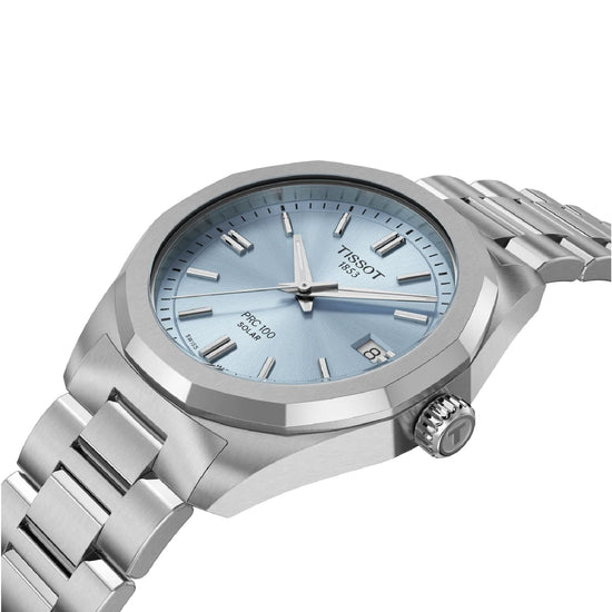 Orologio solo tempo Tissot carica solare quadrante azzurro MISURA UNICA