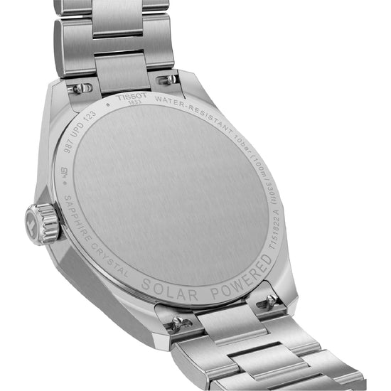 Orologio solo tempo Tissot carica solare quadrante azzurro MISURA UNICA