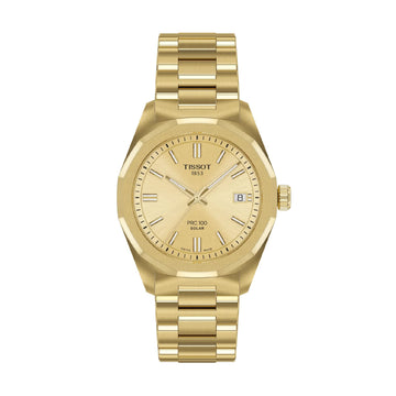 Orologio solo tempo Tissot a energia solare acciaio dorato MISURA UNICA