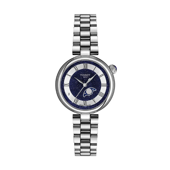 Orologio solo tempo Tissot Desir Moonphase in acciaio e blu MISURA UNICA