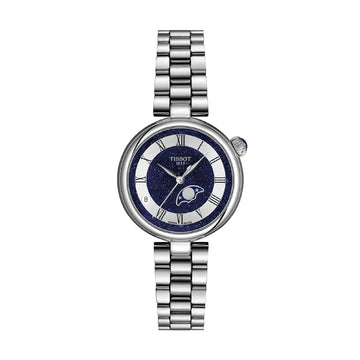 Orologio solo tempo Tissot Desir Moonphase in acciaio e blu MISURA UNICA