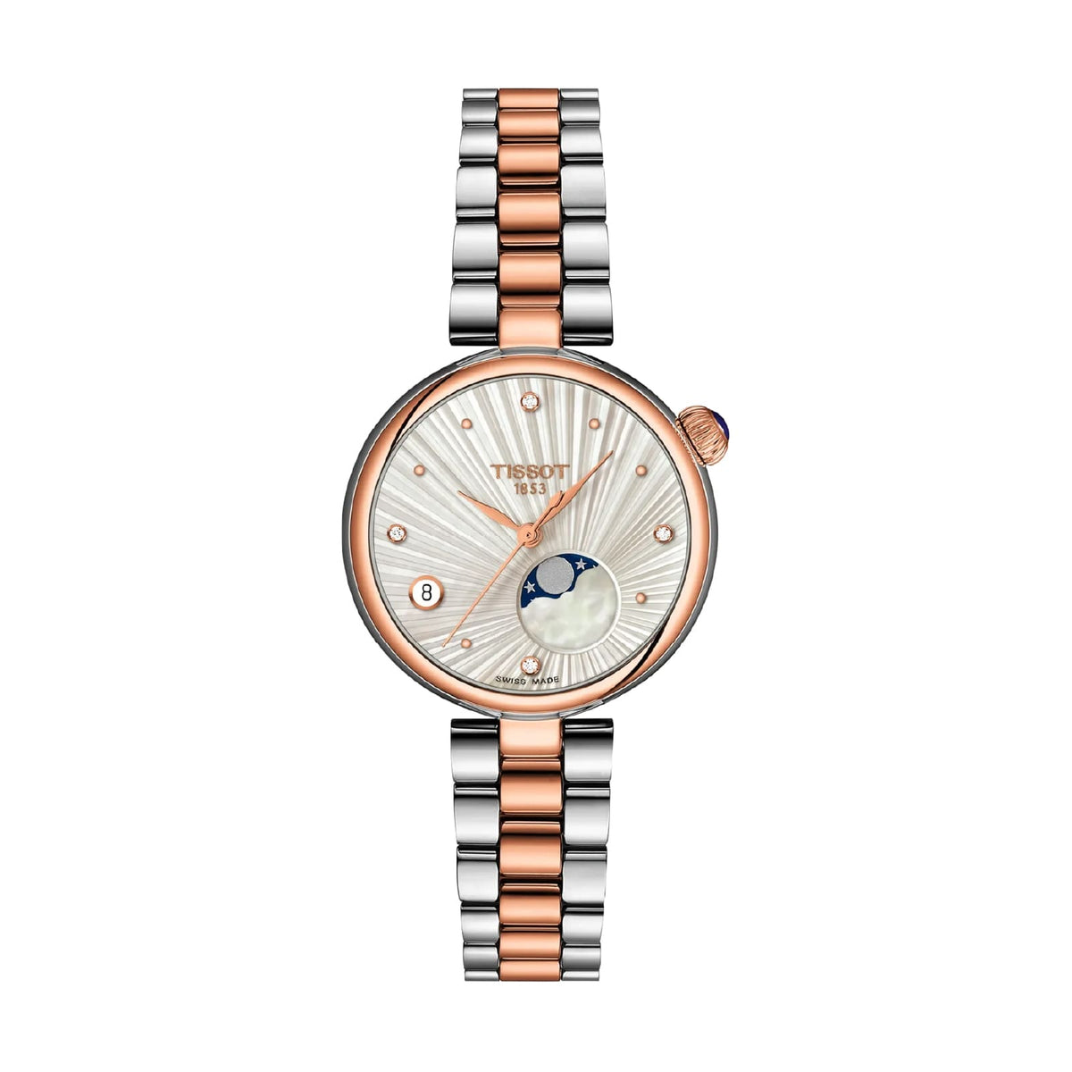 Orologio solo tempo Tissot Desir in acciaio pvd rosa diamanti MISURA UNICA