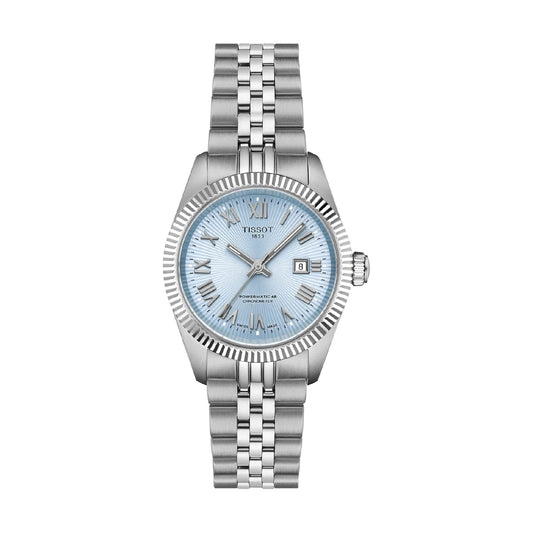 Orologio Tissot Ballade COSC in acciaio quadrante azzurro MISURA UNICA