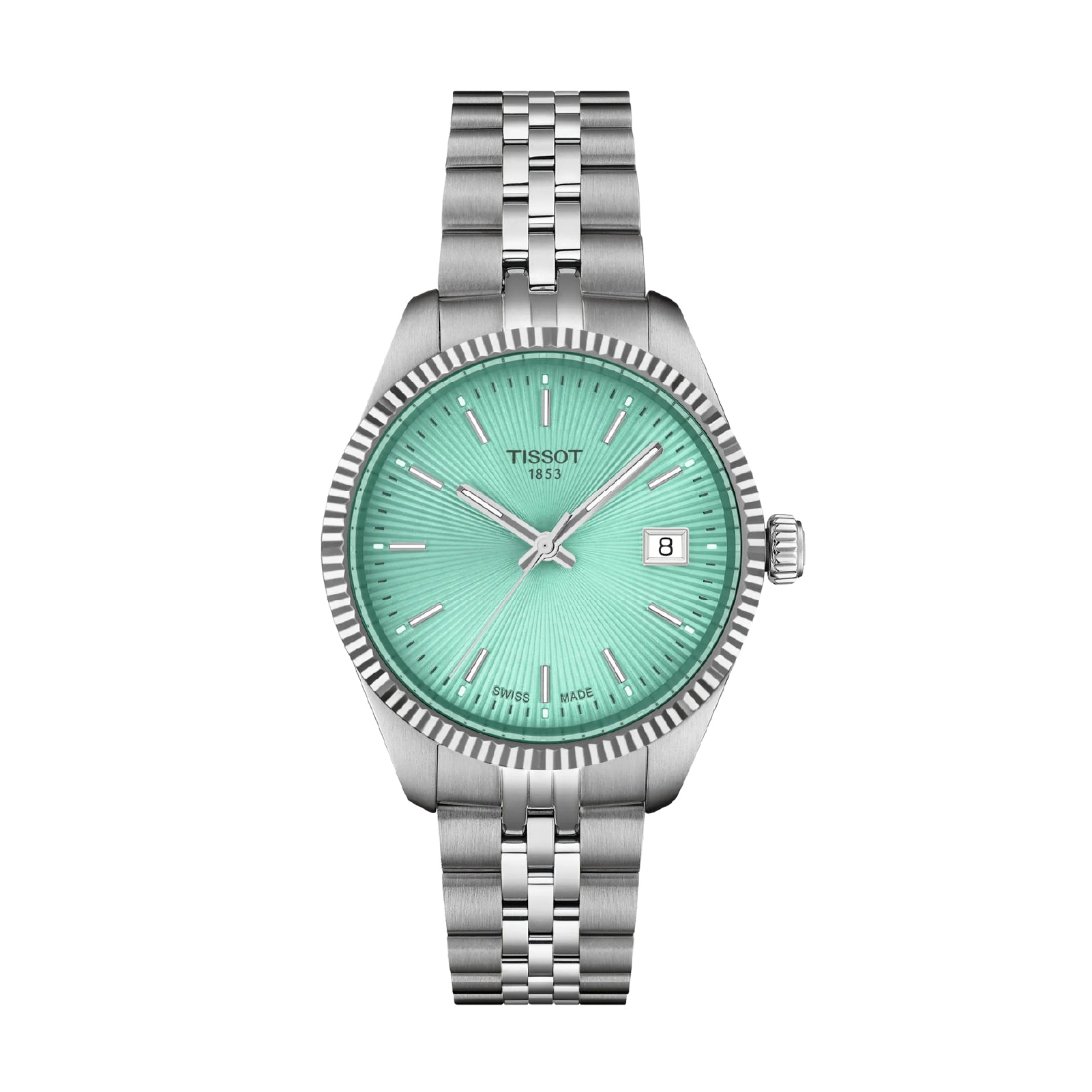 Orologio solo tempo Tissot in acciaio quadrante verde menta MISURA UNICA
