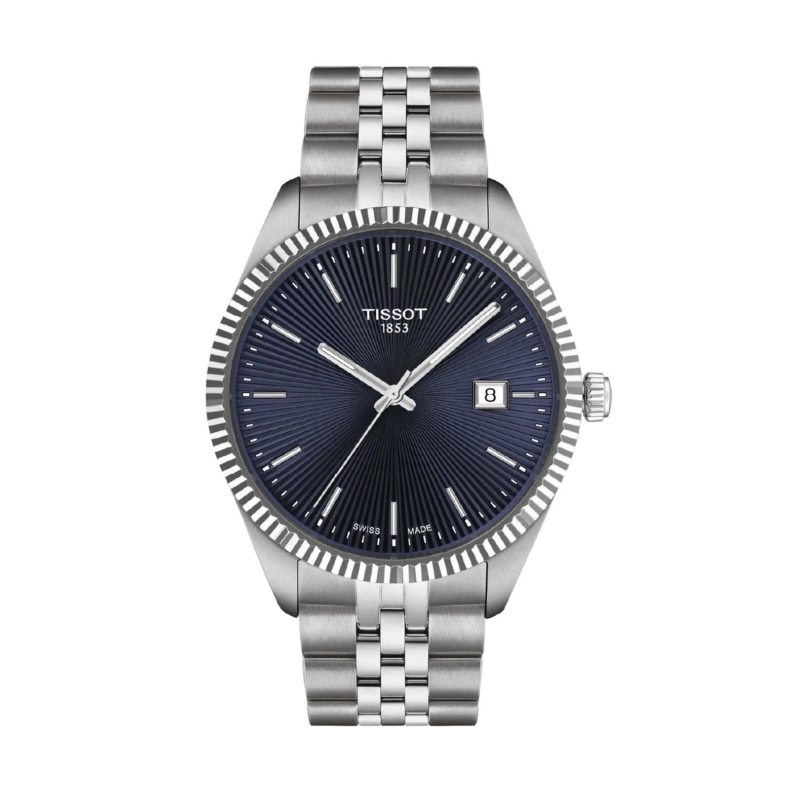 Orologio solo tempo Tissot acciaio 316L con quadrante blu MISURA UNICA