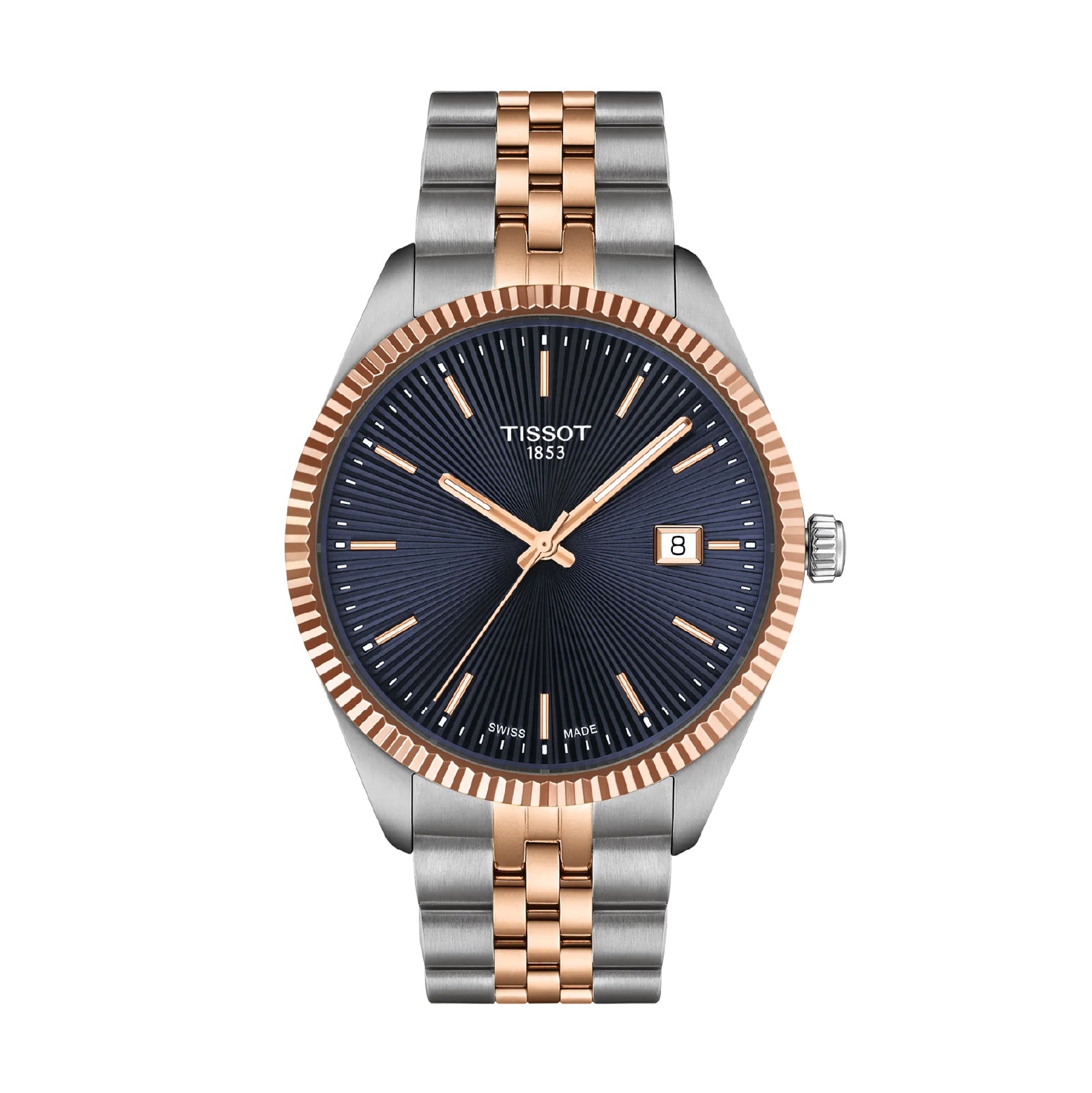 Orologio solo tempo Tissot acciaio bicolor quadrante blu MISURA UNICA