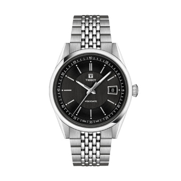 Orologio solo tempo Tissot Visodate acciaio quadrante nero 39mm MISURA UNICA