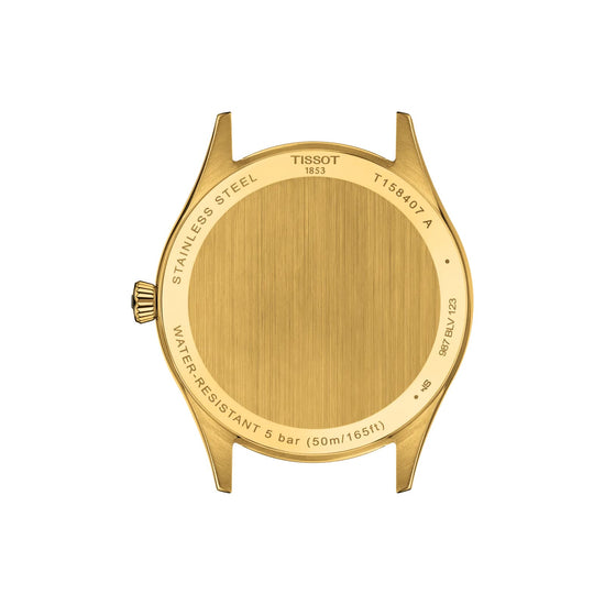 Orologio Tissot Classic Dream acciaio dorato e cinturino nero MISURA UNICA