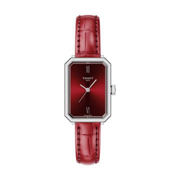 Orologio solo tempo Tissot SRV acciaio e pelle colore rosso MISURA UNICA