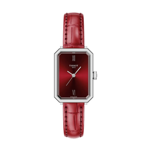 Orologio solo tempo Tissot SRV acciaio e pelle colore rosso MISURA UNICA