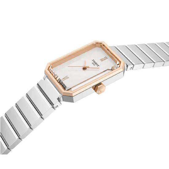Orologio Tissot SRV acciaio quadrante rettangolare bianco 30mm MISURA UNICA
