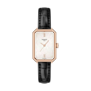 Orologio solo tempo Tissot rettangolare cinturino pelle nera MISURA UNICA