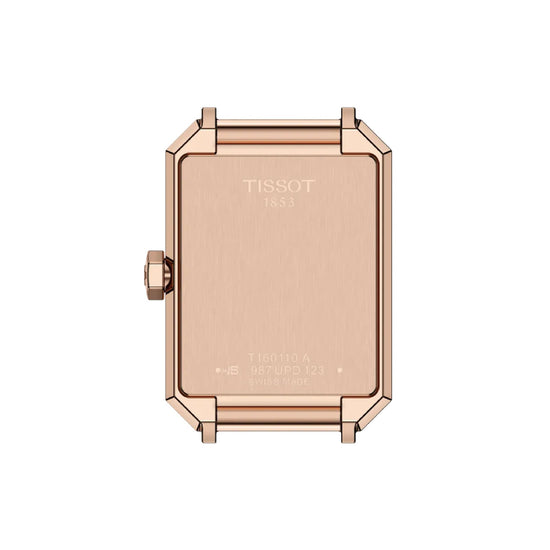 Orologio solo tempo Tissot rettangolare cinturino pelle nera MISURA UNICA