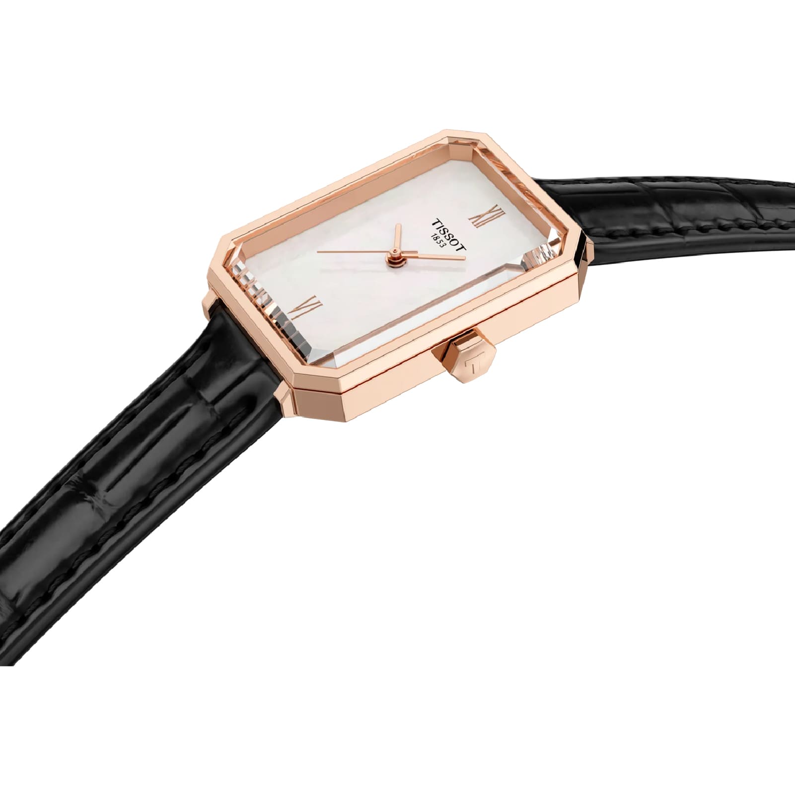 Orologio solo tempo Tissot rettangolare cinturino pelle nera MISURA UNICA