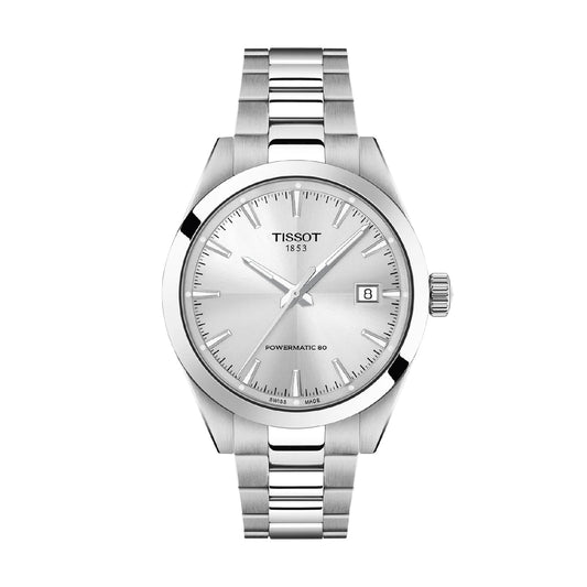 Orologio solo tempo Tissot Gentleman quadrante argento 38mm MISURA UNICA