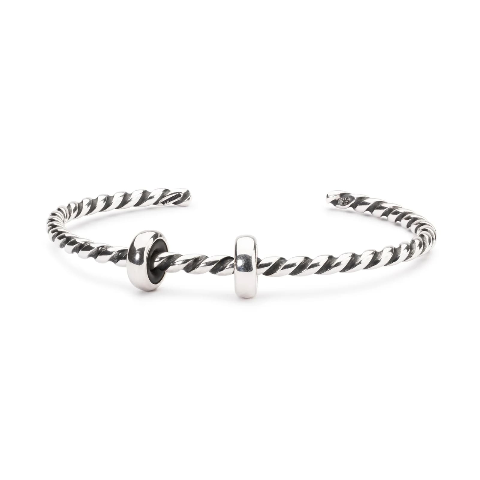 Bracciale bangle da donna Trollbeads in argento a spirale M