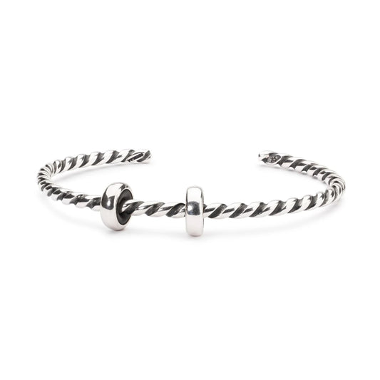 Bracciale bangle da donna Trollbeads in argento a spirale M