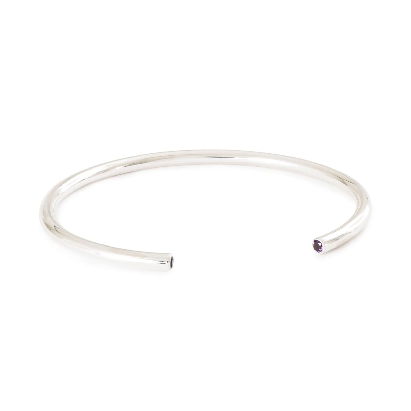 Bracciale bangle donna Trollbeads argento con ametiste M