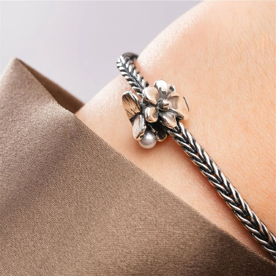 Beads da donna Trollbeads in argento viola con perla MISURA UNICA