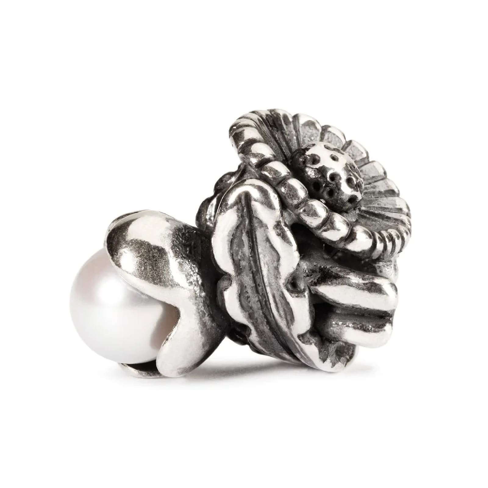 Beads da donna Trollbeads argento margherita con perla MISURA UNICA