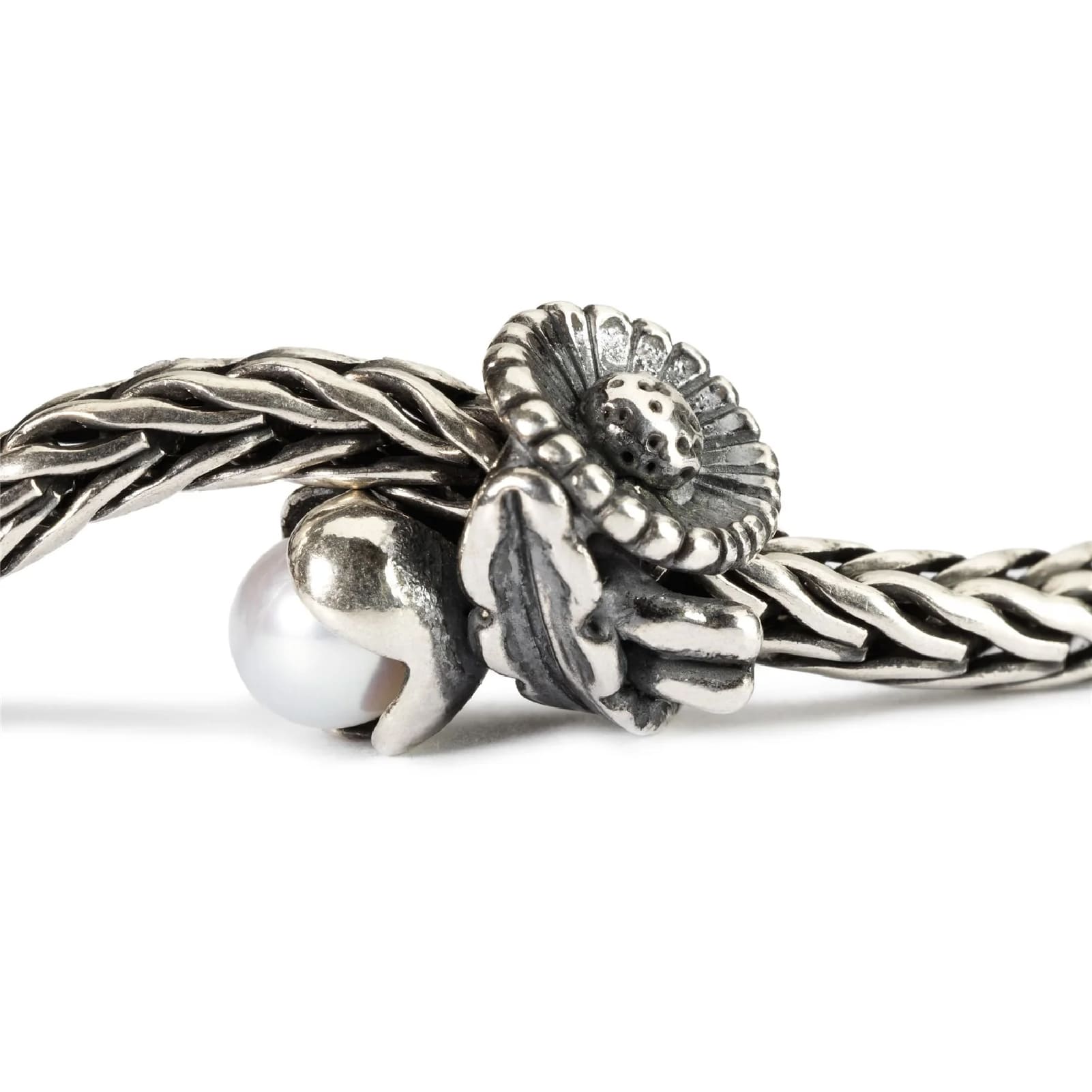 Beads da donna Trollbeads argento margherita con perla MISURA UNICA