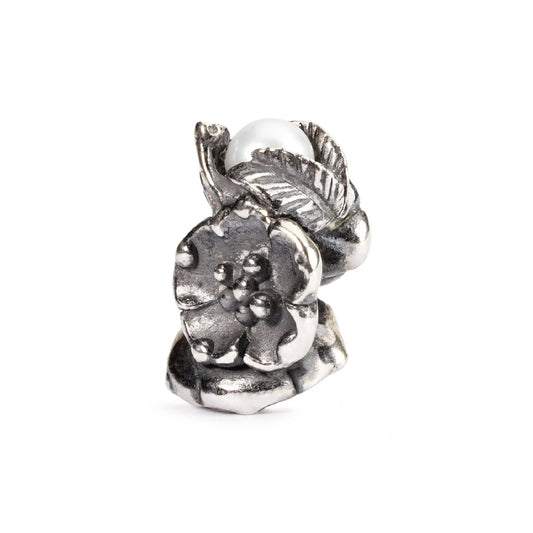 Beads da donna Trollbeads in argento fragola con perla MISURA UNICA
