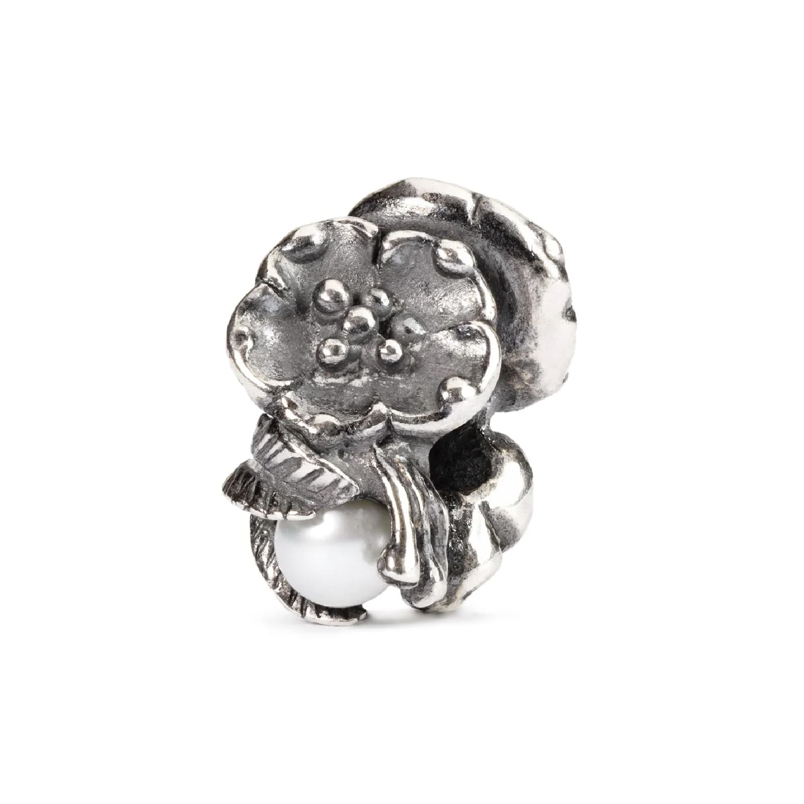 Beads da donna Trollbeads in argento fragola con perla MISURA UNICA