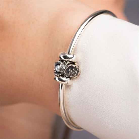 Beads da donna Trollbeads in argento fragola con perla MISURA UNICA