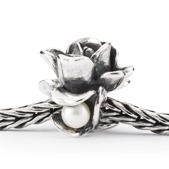Beads da donna Trollbeads in argento rosa con perla MISURA UNICA