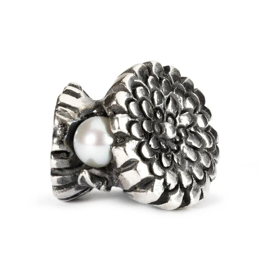 Beads da donna Trollbeads argento calendula con perla MISURA UNICA