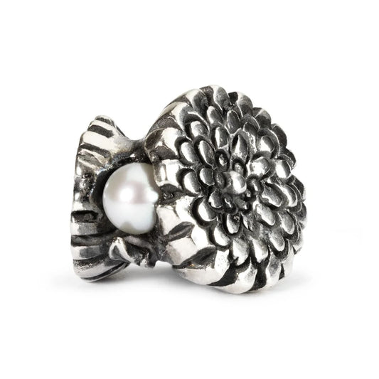 Beads da donna Trollbeads argento calendula con perla MISURA UNICA