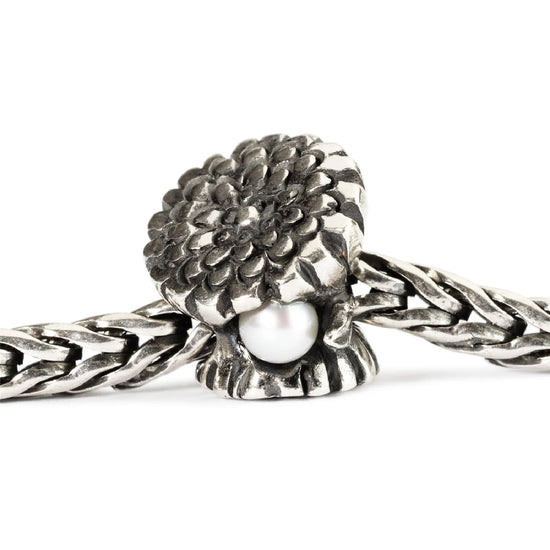 Beads da donna Trollbeads argento calendula con perla MISURA UNICA