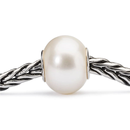 Beads da donna Trollbeads in argento con perla bianca MISURA UNICA