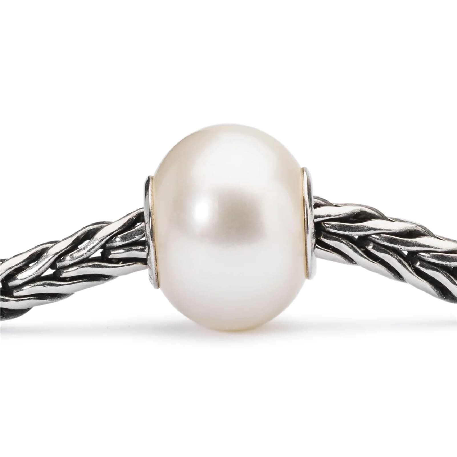 Beads da donna Trollbeads in argento con perla bianca MISURA UNICA