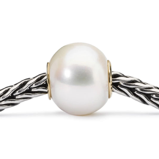 Beads Trollbeads in oro giallo 18kt con perla naturale MISURA UNICA
