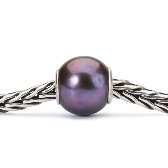 Beads da donna Trollbeads in argento con perla scura MISURA UNICA