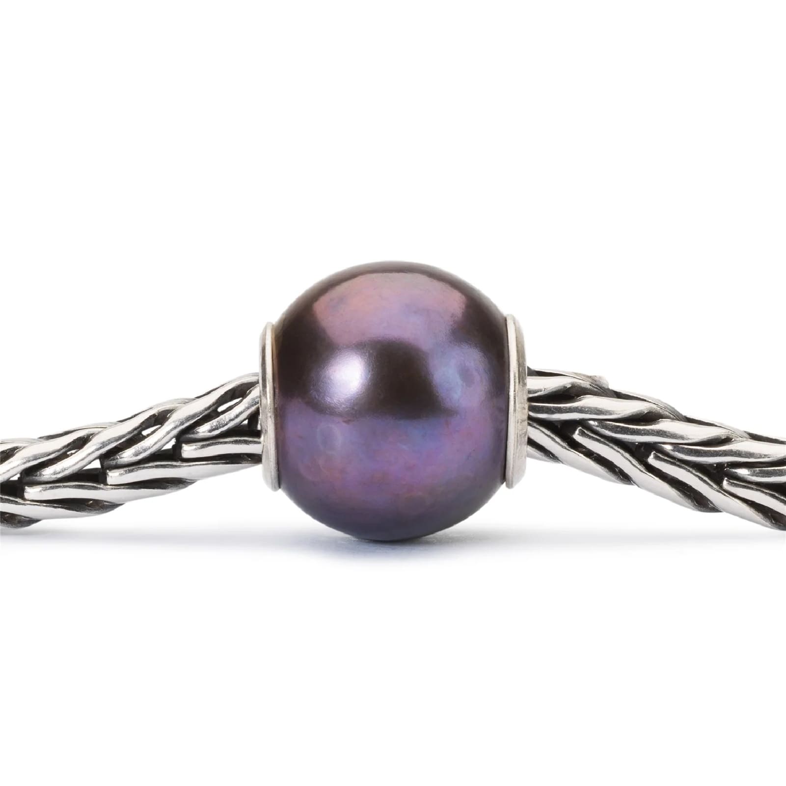 Beads da donna Trollbeads in argento con perla scura MISURA UNICA