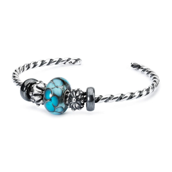 Stop Trollbeads in argento brunito con gommino interno MISURA UNICA