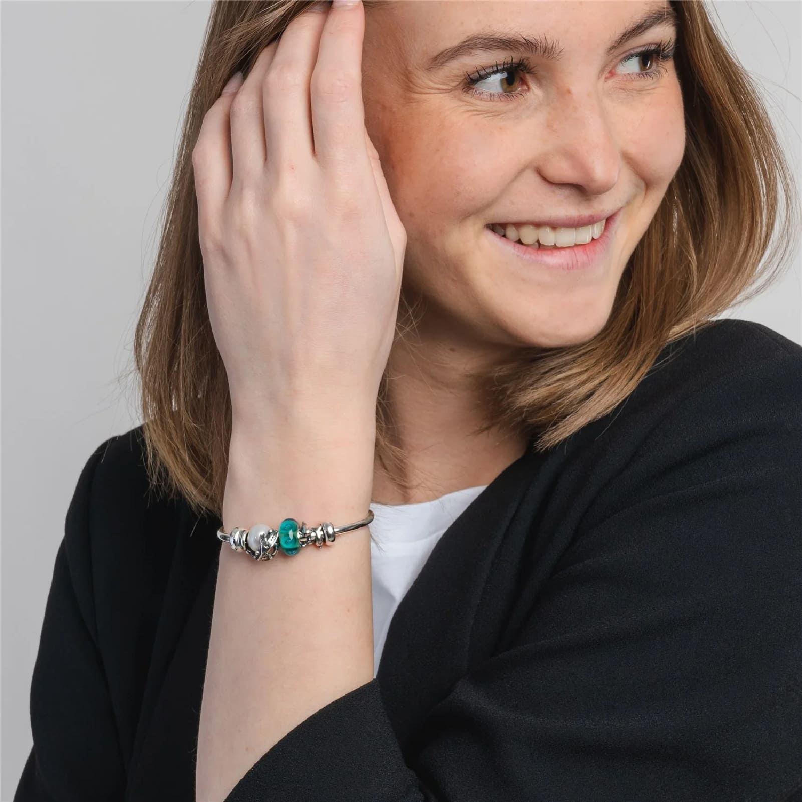 Beads da donna Trollbeads in argento a forma di delfini MISURA UNICA