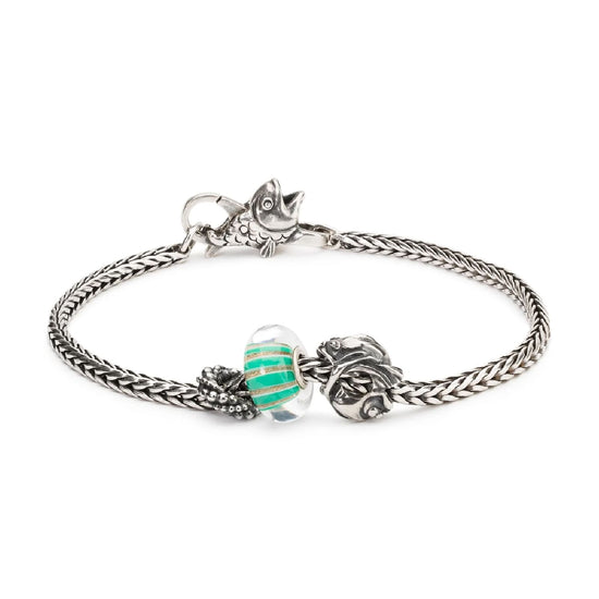 Beads da donna Trollbeads in argento con linee di sferette MISURA UNICA