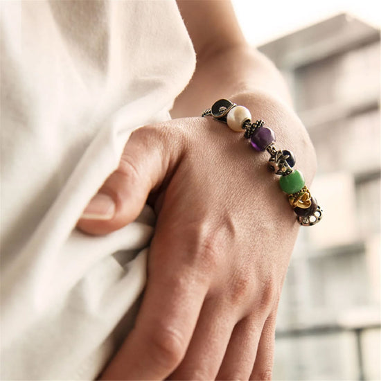 Beads da donna Trollbeads in argento con linee di sferette MISURA UNICA