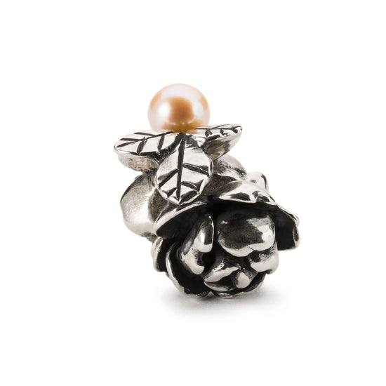 Beads da donna Trollbeads in argento con rosa e perla MISURA UNICA