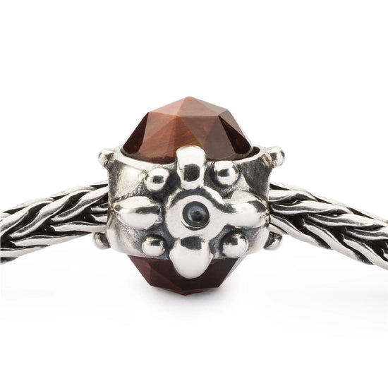 Beads da donna Trollbeads in argento con occhio di tigre MISURA UNICA