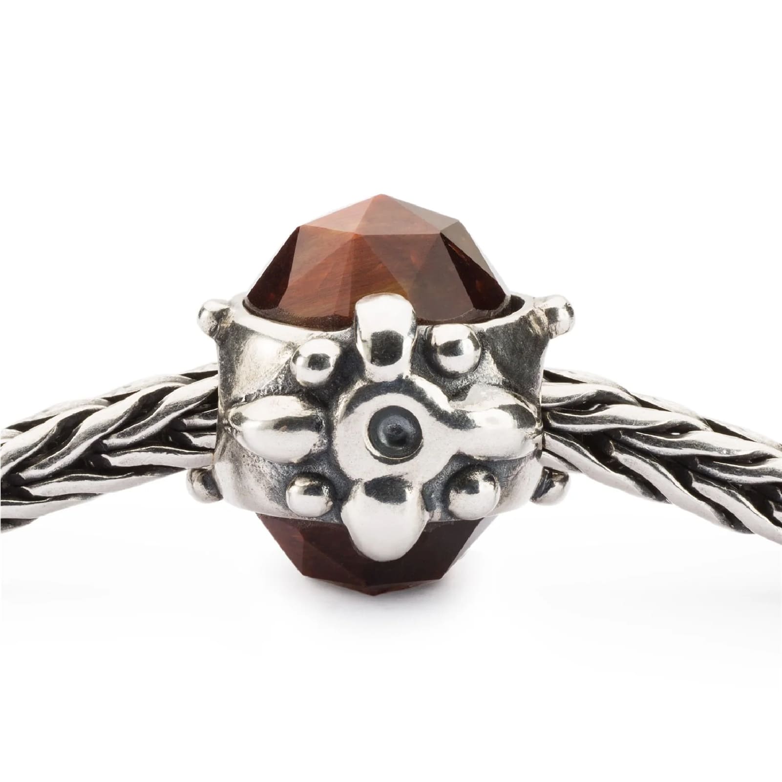 Beads da donna Trollbeads in argento con occhio di tigre MISURA UNICA