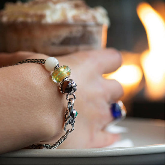 Beads da donna Trollbeads in argento con occhio di tigre MISURA UNICA