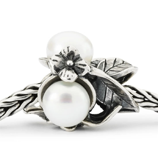 Beads da donna Trollbeads in argento con perle e fiori MISURA UNICA