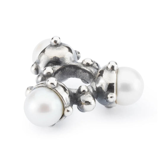Beads da donna Trollbeads in argento con tre perle piccole MISURA UNICA