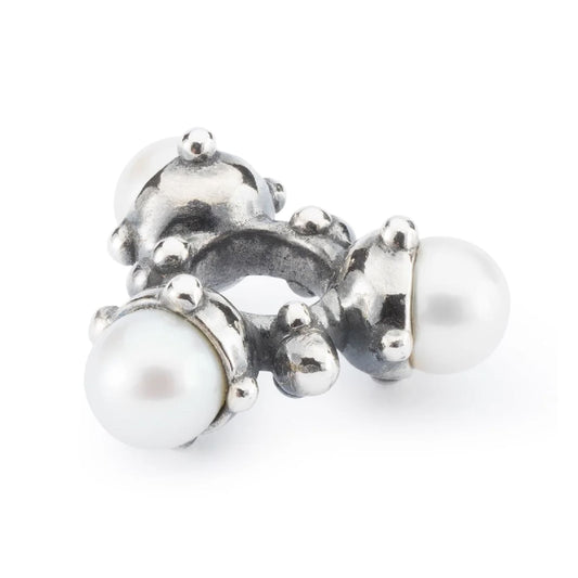 Beads da donna Trollbeads in argento con tre perle piccole MISURA UNICA