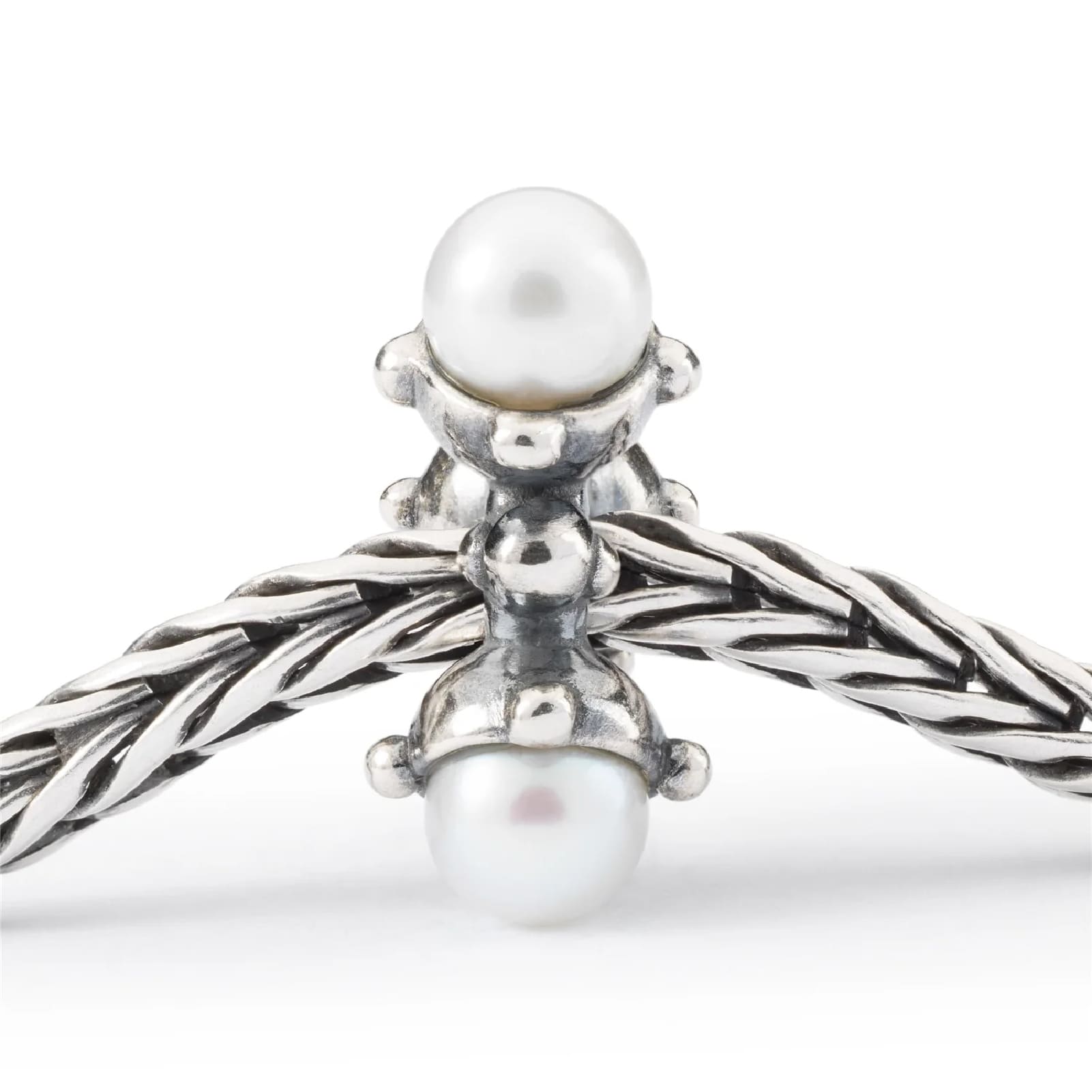 Beads da donna Trollbeads in argento con tre perle piccole MISURA UNICA