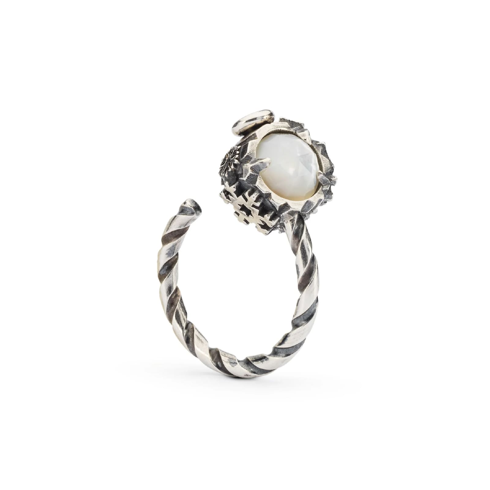 Beads Trollbeads in argento con fiocchi neve e perla MISURA UNICA
